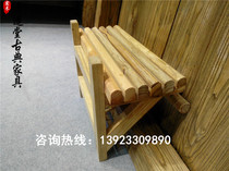 Full solid wood bath towel rack Chinese free lacquer woolen towel rack hanger hook elm wood shelve bathroom accessories support set to be made