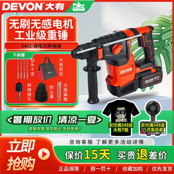 Dayou 5402 충전 전기 해머 무선 리튬 배터리 충격 드릴 전기 드릴 전기 픽 듀얼 사용 전기 해머 산업 등급 전기 공구 Dayou 5402 충전 전기 해머 무선 리튬 배터리 충격 드릴 전기 드릴 전기 픽 듀얼 사용 전기 해머 산업 등급 전기 공구