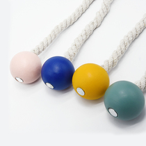 Shikaran creative wooden ball magnet buckle suction strap Modern Nordic curtain tie rope free hole * Colored beans