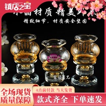 Crystal lamp seat ghee lamp holder Home windproof candle holder windproof ghee lamp candle base lamp holder swing piece