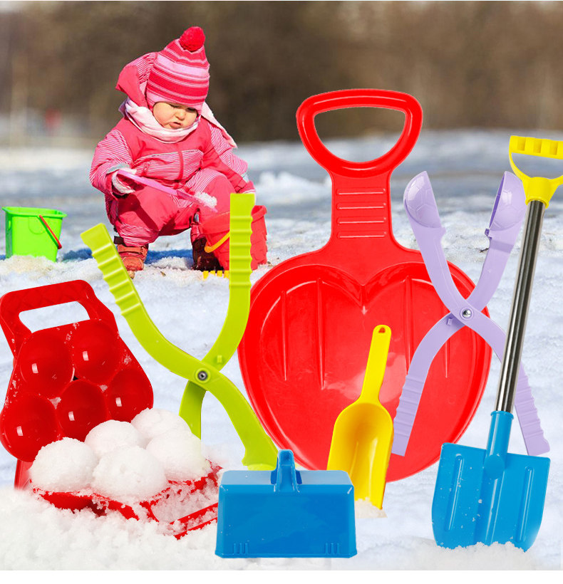儿童雪球夹子发射器堆雪人夹雪球器玩雪工具小鸭子玩具打雪仗神器