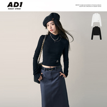 ANDYET AD1 22 AW basic high collar slim fit all-match bottoming shirt womens autumn and winter inner long-sleeved T-shirt