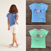 British single BD girls T-shirt summer new childrens foreign trade original single middle and big children students pure cotton thin short-sleeved t parent-child