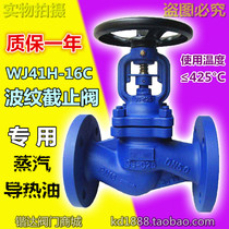 WJ41H-16C bellows globe valve German standard stop valve steam heat transfer oil valve DN20 25 40 50