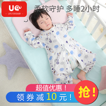 (clear bin price) Baby pure cotton cotton cloth Sleeping Bag Xia-thin Baby Anti-kick by Divine Instrumental Child Sleepwear