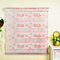 Korean flexifurion curtain Jacquard roller curtain double-layer thickened shading office living room toilet louver curtain without punching