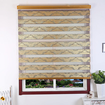 Korean roller shutter shutter curtain shading thickened soft gauze curtain double gold jacquard bedroom bathroom waterproof