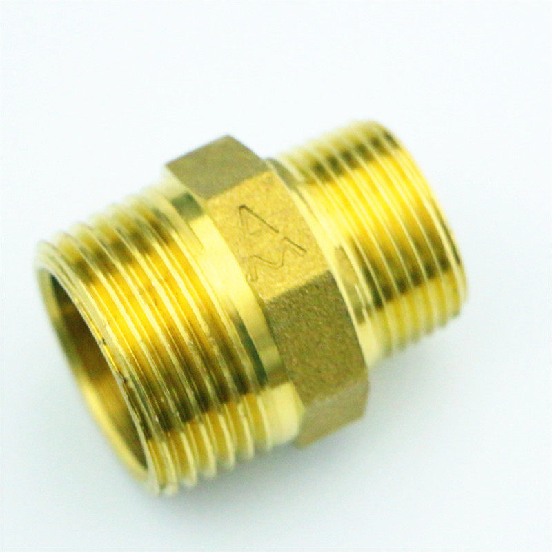 厂家直供埃美柯黄铜外螺纹异径接头684加厚变径双外丝大小头直接