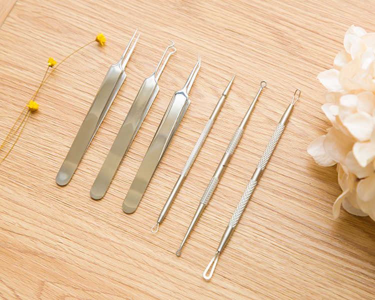 粉刺针套装暗疮针去黑头夹子祛痘镊子挤痘痘工