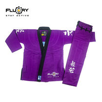 FLUORY fire base Brazilian jujitsu suit men and women professional competition training jujitsu suit Prajna purple pink judo suit