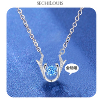 A deer has you necklace Female summer light luxury niche Sterling silver new Tanabata Valentines Day gift to send Girlfriend custom lettering