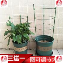 Flower pot bracket bracket iron flower stand iron fixed wreath ring circle balcony rose climbing tree plant