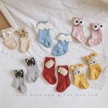 Autumn and winter baby cartoon doll socks baby coral velvet thick warm floor socks non-slip baby socks