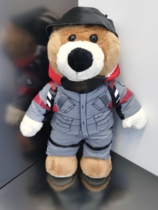 BMW Bear Doll Pull Doll Driver Bear Motorcycle Tailcase Decoration Gift Bear Car Pet