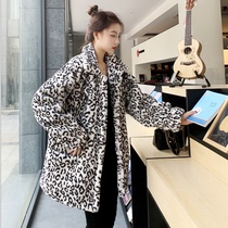 BAO WEN coat female MID-LENGTH 2019 WINTER new Korean VERSION loose STUDENT HARAJUKU LAPEL lamb WOOL GRAIN COTTON COAT