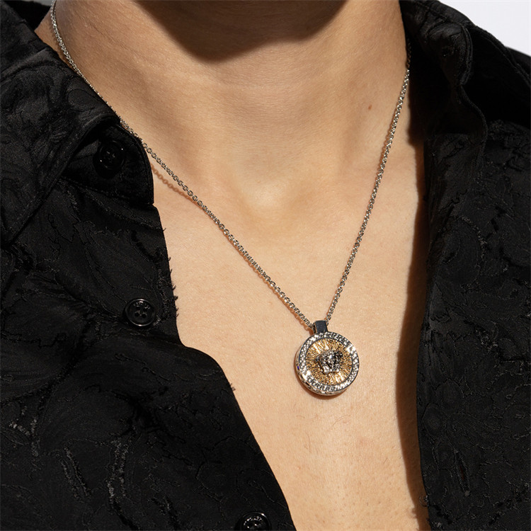 versace 范思哲 男士时尚潮流奢华美杜莎项链 1015461 1a00621