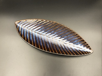 Japanese creative underglaze color tableware Leaf plate Long plate Fish plate Multi-purpose plate Small plate Japanese cuisine tableware