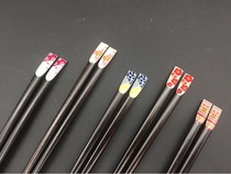 Sushi Japanese chopsticks Thin head Home Japanese cuisine chopsticks pointed head Nail chopsticks Personalized solid wood 1 pair