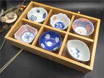 Japanese ceramic hand-painted style underglaze color small plate Shaped ceramic small bowl Snack bowl Sauce dish seasoning dish