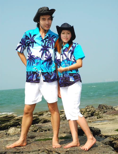 海南岛服 男衬衫 情侣沙滩服 三亚旅游服饰 酒店餐厅工作服/单件