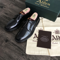 Spot Alden American handmade Plain Toe 9901 Black horse hip Leather Derby shoes American vintage