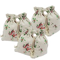 Printed linen bag Jewelry gift bundle pocket Cotton linen bag Mosquito repellent bag Incense bag Chinese herbal medicine packaging bag