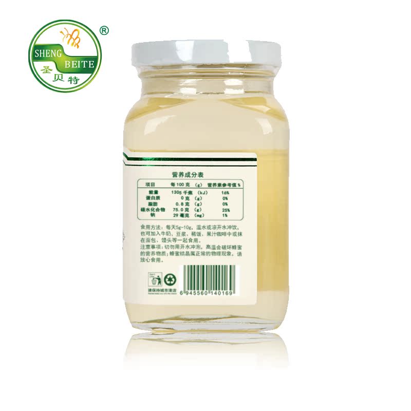 圣贝特2016洋槐蜂蜜2瓶欧盟品质礼品装天然成熟正宗水白色洋槐蜜产品展示图2