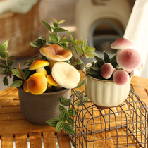 Xiaochunze simulation mushroom flower forest green plant decoration ornaments art flower garden props decoration