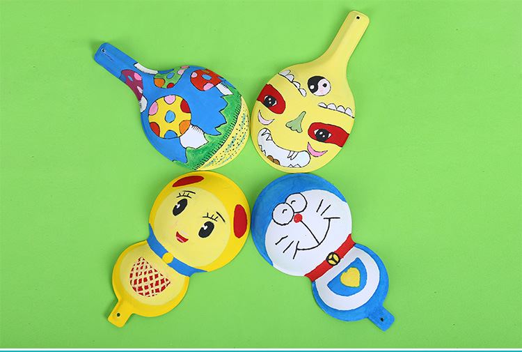 空白马勺葫芦纸浆面具 幼儿园儿童绘画涂色材料diy手绘