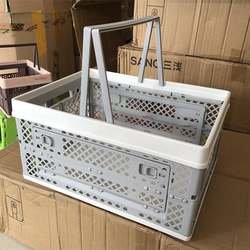New foldable storage hand basket picnic blue storage basket shopping basket shopping basket