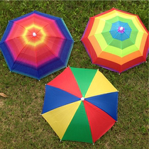 Spot umbrella hat Hat umbrella Hat umbrella headband umbrella Elastic band umbrella hat factory direct sales fishing umbrella stall goods
