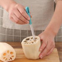 Lotus root hole cleaning brush multi-functional flower mouth bottle washing brush household lotus root hole fast decontamination cleaning tool