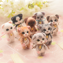 Wool Felt poke music material bag simulation cat creative cat doll handmade diy pendant decoration doll gift