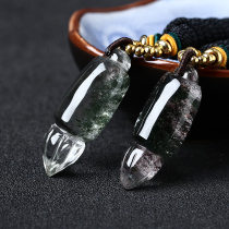 Natural green ghost cornucopia Wenchang pen pendant necklace for men and women