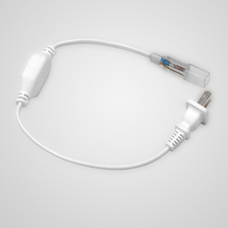 led灯带5050规格60珠贴片灯条220v电源接线头插头卡子