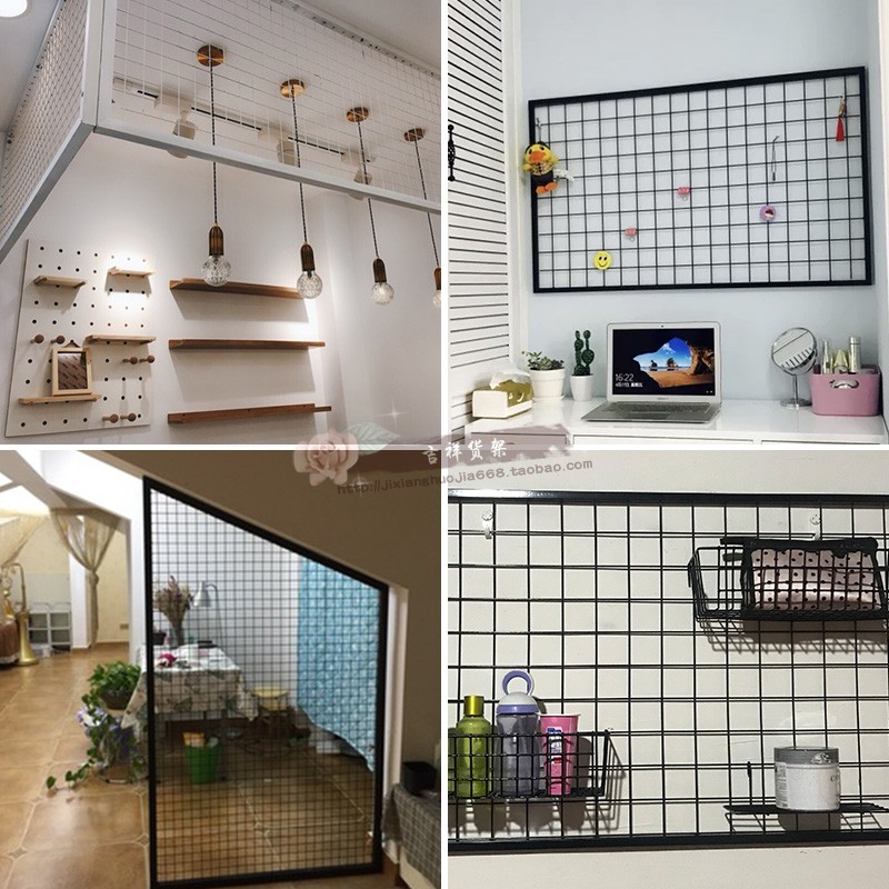 shipping bold mesh grid shees with frames wire hanging grids for goods supermarket hanging grids for small shop