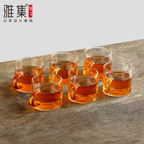 Yepisode Tea Set Accessories Teacup Tea Cup Glass Heat Resistant Transparent Small Tea Cup Kung-fu Teapot Tea Tea Cup