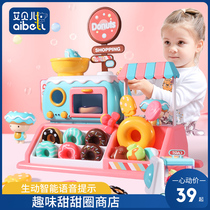 Girl House Oven Toy Donut Candy Ice Cream Oven Bakery Shop Birthday Gift Set