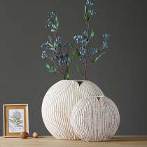 Shell pattern resin dried flower vase flower arrangement creative home living room wine cabinet decoration Nordic decorative art crafts