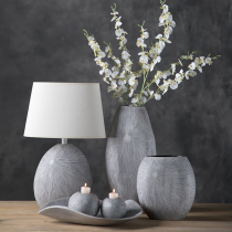 Gray flower knot vase decoration living room wine cabinet entrance Nordic dried flower flower arrangement creative home crafts