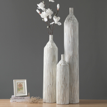 Chinese floor-to-ceiling resin vase living room decoration modern simple dried flower arrangement European large Nordic home decoration