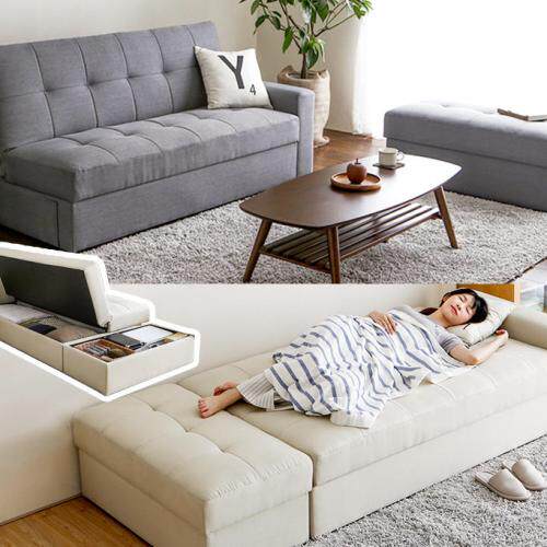 可折叠沙发床两用 多功能储物可拆洗简易简约小户型布艺沙发组合