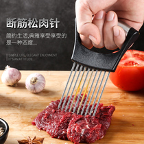 Pine Meat Needle 304 Stainless Steel Meat Tender Hammer Meat Steak Break Tendon Knife Cut Vegetable Fruit Holder