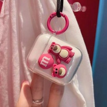 ins cute strawberry bear Airpods2 protective sleeve suitable for Pro3 three generations of apple headphone soft shell transparent silicone