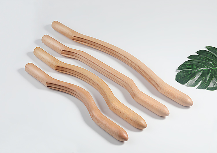 榉木擀筋棒美容院专用赶筋棒套全身经络实木刮痧擀筋棍养生棒家用