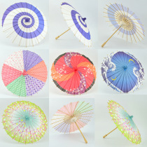 Colored oil-paper umbrella classical rainproof and wind Japanese umbrella decoration small paper umbrella kindergarten small photography prop umbrella