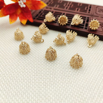 10*10mm hollow tassel cap torus electrophoresis pure copper color-preserving handmade diy jewelry hairpin antique accessories material