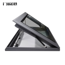 Villa Sunroom Electric Skylight Glass Roof Aluminum Alloy Slanted Roof Pavilion Basement Sunshine Well Translation