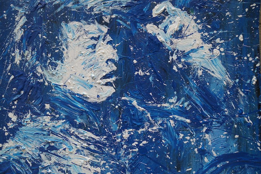 黄凤荣《朗朗》-油画布面