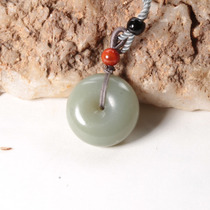 Dialect enterprise boutique 88 yuan Xinjiang red end material green and white jade safe buckle couple style to send baby birthday gift A